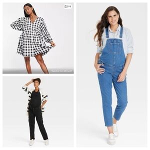 BUNDLE Maternity Size 12 ASOS Gingham Romper Isabel Overalls Isabel Cargo Pants